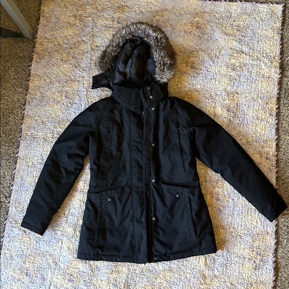 Eddie Bauer Black Quilted Weatheredge Winter Jacket NWOT